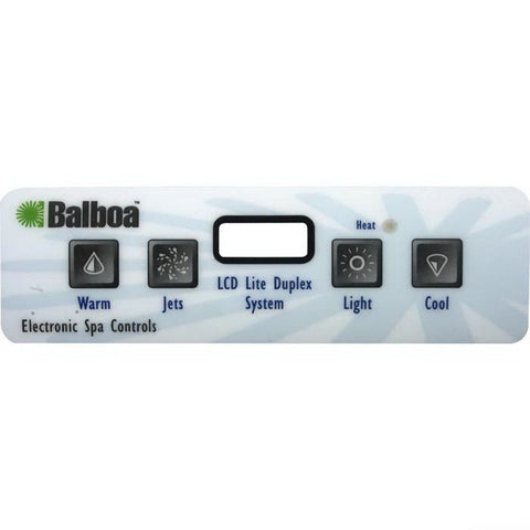 Balboa 4-Button E4 Icon 15 [LCD] Topside Panel Overlay (11853)