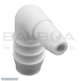 Balboa Micro Jet 1/4" x Orifice 90 Degree Elbow 1/2" Slip [White] (23850)