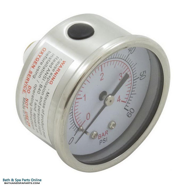 Waterway Clearwater II Waterproof Stainless Steel Pressure Gauge (830-4000SS-B)